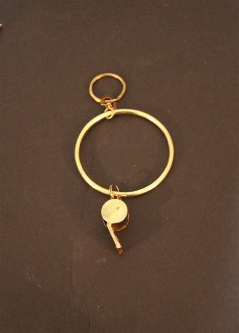 Vintage New Jailers Key Ring W Policemans Brass Whistle Etsy Key Rings Rings Whistle