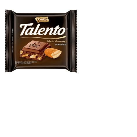 Chocolate Barra Talento Garoto Meio Amargo 25g Cordeiro Supermercado