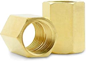 Bwintech 2 Pcs 1 2 Female To 1 2 Female BSP Thread Brass Hex Coupling