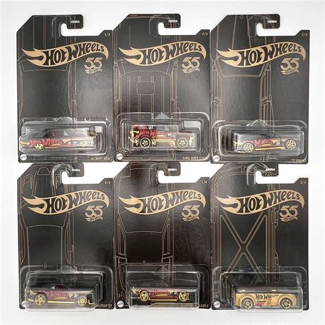 Set 6 Vehicule 2023 Hot Wheels 55th Anniversary Pearl And Chrome Series Mix 956C JAKULTA RO HW