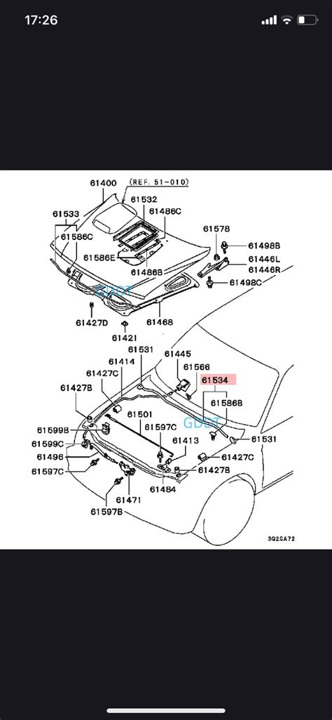 Уплотнительная резинка на капот — Mitsubishi Pajero Sport (1G), 3 л ...