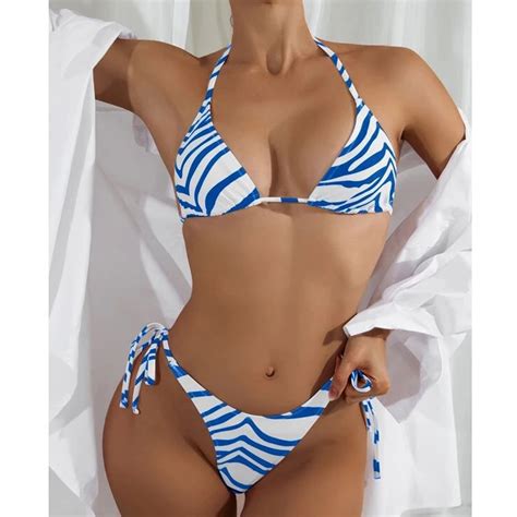Idall Bikini Sets Bathing Suit Women Bandeau Bandage Bikini Set Push Up