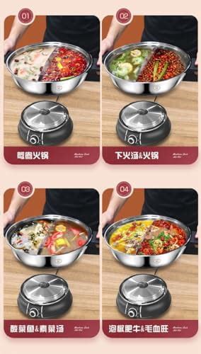 YONGXIN Electric Hot Pot Cm With Divider Stainless Steel W Dual Sided Shabu Hot Pot