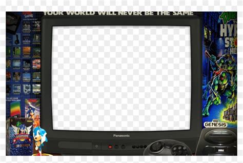 Sega Genesis With Fixed Logo Sega Genesis Overlay Hd Png Download