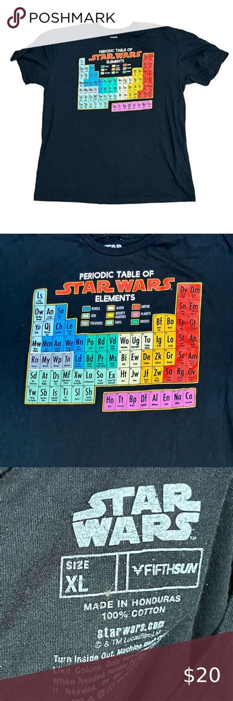 Star Wars Periodic Table Of Elements Graphic T Shirt Star Wars