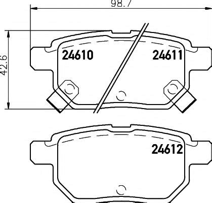 PF1519,NISSHINBO PF-1519 Brake Pad Set, disc brake for NISSHINBO