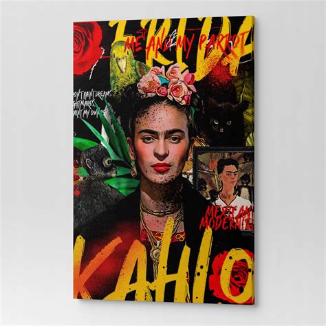 Obraz na płótnie na ścianę do salonu pokoju FRIDA KAHLO POP00011 70x100