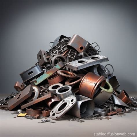 Scrap Metal Recycling Process Stable Diffusion Online