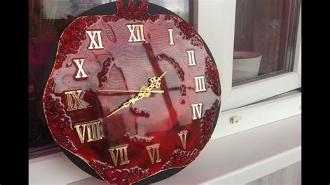 ЧАСЫ ГРАНАТ ИЗ ЭПОКСИДНОЙ СМОЛЫ/EKomArt - YouTube