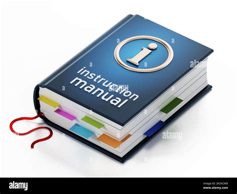 Instruction Manual Isolated On White Background 3d Illustration Stock