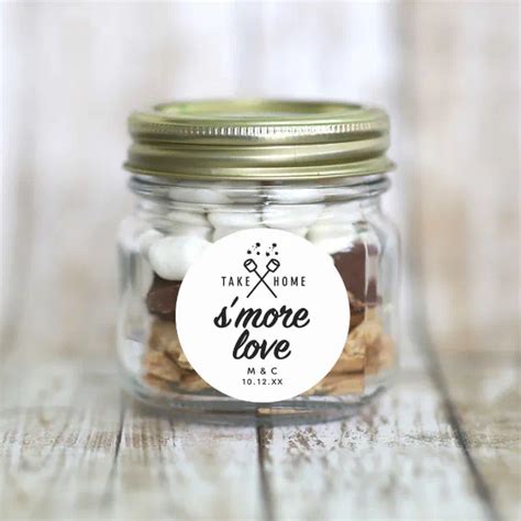 Rustic S More Love Wedding Favor Classic Round Sti Classic Round