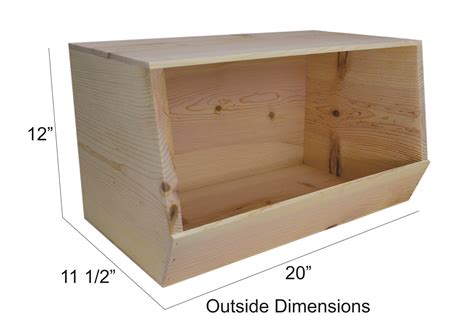 Wooden Stackable Storage Bin - Poole & Sons, Inc.
