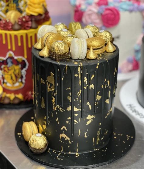 Black And Gold Celebration Cake Sugar Whipped Cakes Website