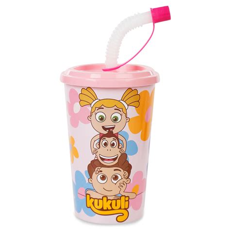 Kukuli Kapaklı Pipetli Bardak 400 ml Pembe Fiyatı TP024 PMB