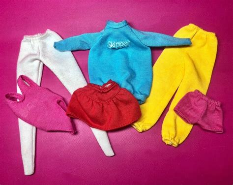1984 Hot Stuff Skipper Doll Outfit Bodysuit Skirt Shorts Leggings Top Sweatpants 80s