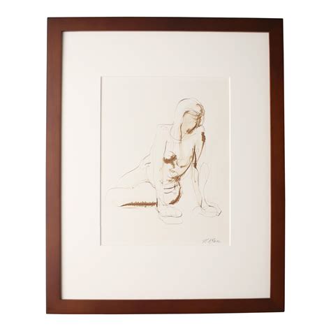Seated Twist Original Ink Nude Figure Pen And Ink Drawing Chairish