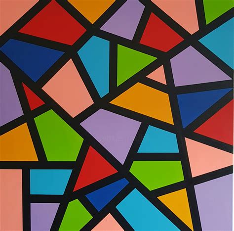 geometric abstract painting painting  ana von laff artmajeur
