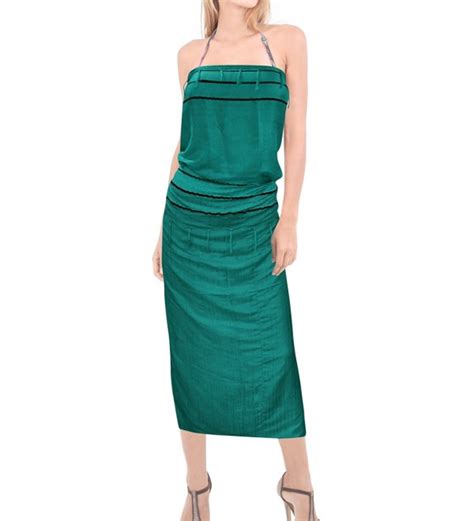 La Leela Sarong Bathing Suit Pareo Wrap Bikini Cover Up Womens Skirt Swimsuit Swimwear Green