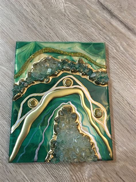 Resin Geode Wall Art Geode Painting Personalised Holiday Etsy