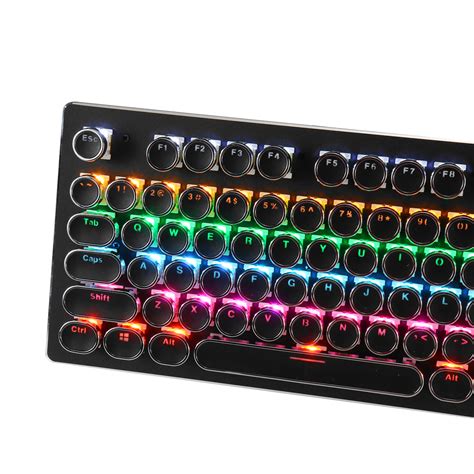 Keys Outemu Blue Switch Mechanical Keyboard Aluminium Alloy Plate Abs Keycaps Wired Rgb Hot