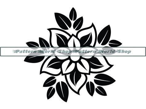 Flower Outline 2 SVG Flower SVG Flower Design SVG Flower - Etsy