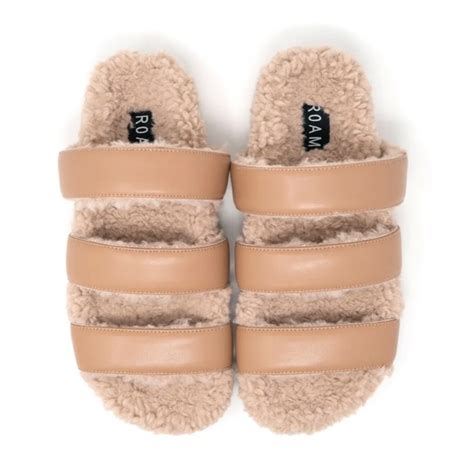 ROAM Shoes Roam Fuzzy 3 Sandal Nude Faux Shearling Poshmark
