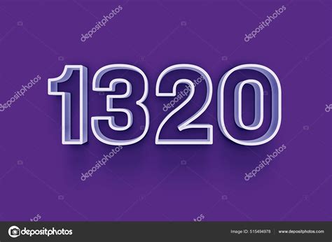 Number 1320 Isolated Purple Background Your Unique Selling Poster Promo ...