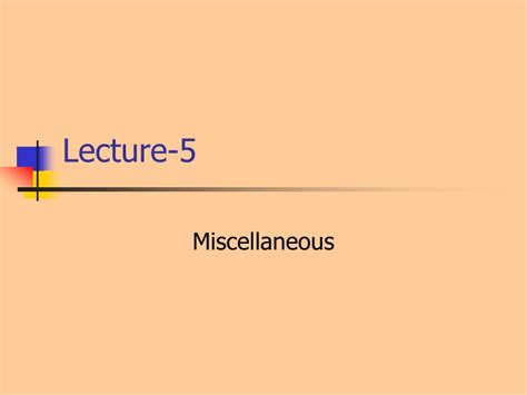 Ppt Lecture 5 Powerpoint Presentation Free Download Id9619191