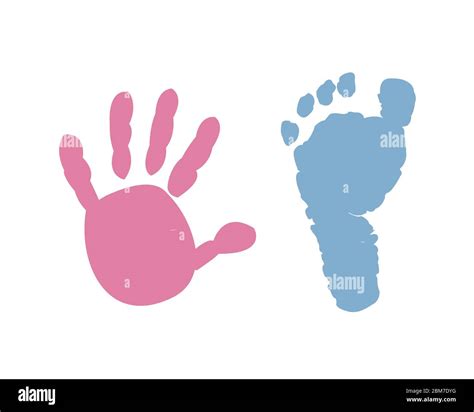 Baby Hand Baby Foot Prints Background Stock Vector Image And Art Alamy