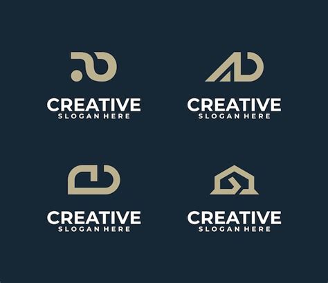 Premium Vector Ad Letter Logo Collection