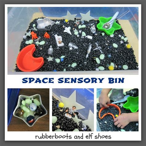 Rubberboots And Elf Shoes Space Sensory Bin Sensory Tubs Sensory