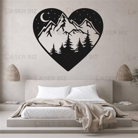 Панно горы в сердце » maket.LaserBiz.ru - Макеты для лазерной резки