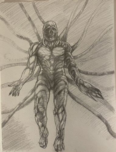 Stranger Things Vecna Original Art 8 X 10 Pencil And Paper Black And