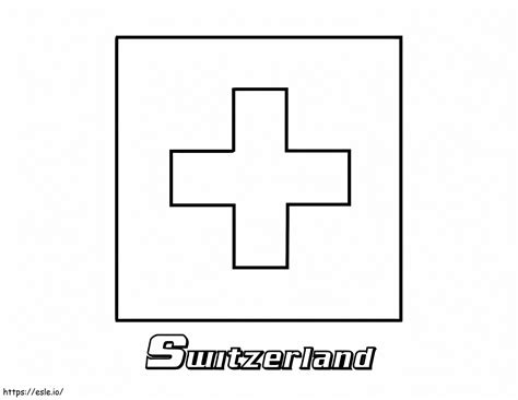 Switzerland Flag coloring page