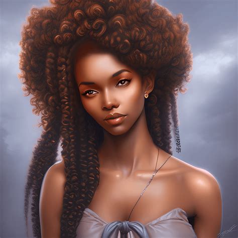 Intricately Rendered Brown Skin Goddess Creative Fabrica