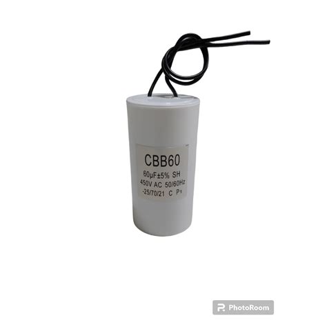 CBB60 Plastic 60uF 450V AC 5% 50/60Hz 25/70/21 Motor Starting Capacitor ...