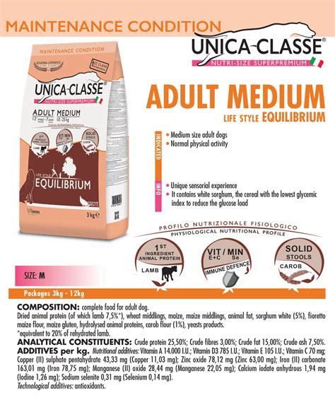 Unica Classe Adult Medium Equilibrium | Táp közepes testm...