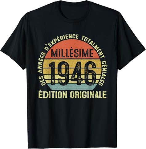 Ans Anniversaire Homme Mill Sime Fabriqu En T Shirt