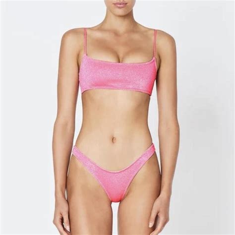 Pink Triangl Mica Bikini Top M Bottoms Xs Used But Depop