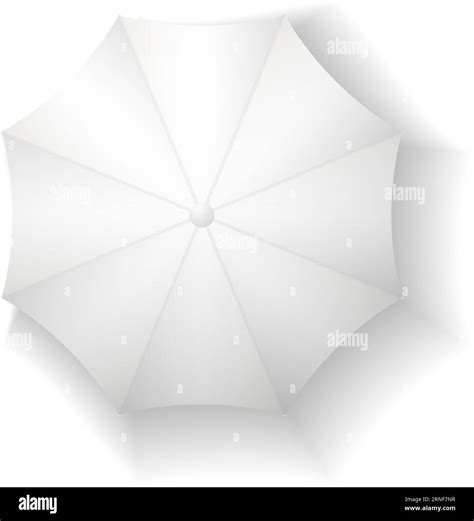 White Umbrella Top View Blank Realistic Mockup Stock Vector Image And Art Alamy