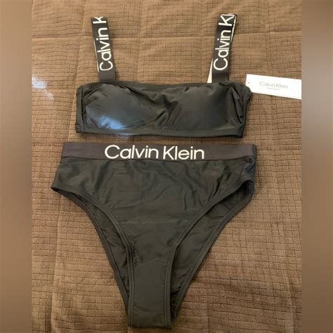 Calvin Klein Swim Calvin Klein Logo Twopiece Bikini Swimsuit Set