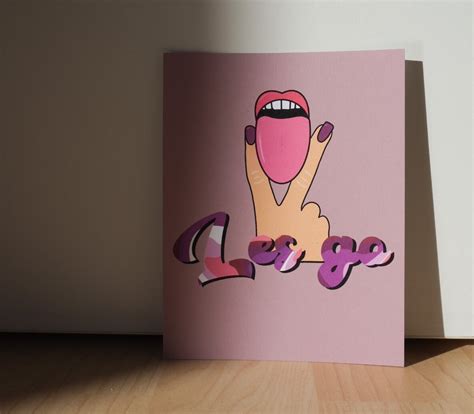 Print Lesbian Lgbtq Lesbian Illustration Pride Postcard Etsy