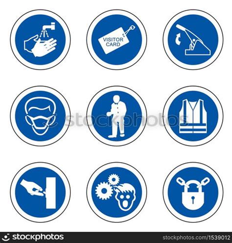 Required Personal Protective Equipment Ppe Symbol Safety Icon Vector