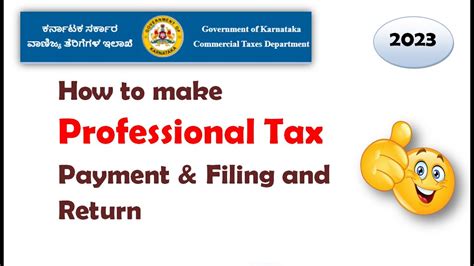 How To Make Professional Tax Payment And Return Pt Filing Youtube