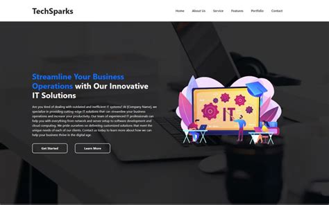 Techsparks It Solution Landing Page Template