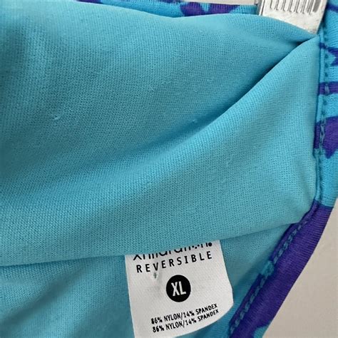 Bikini Top With Hawaiian Pattern Reversible Size Depop