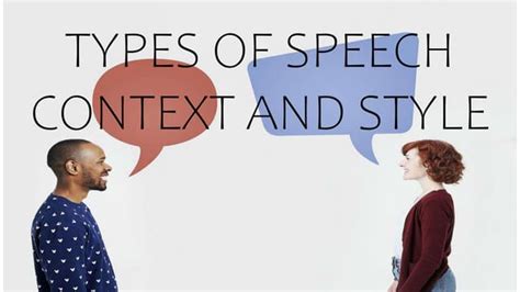 Types Of Speech Context And Speech Stylepptx