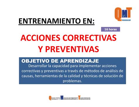 Acciones Correctivas Y Preventivas Ppt