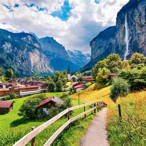 Lauterbrunnen, Switzerland, is said to be the mountainous land that