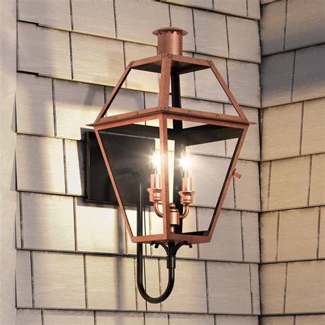 Uql1374 Rustic Outdoor Pendant 30h X 28w Rustic Copper Finish P
